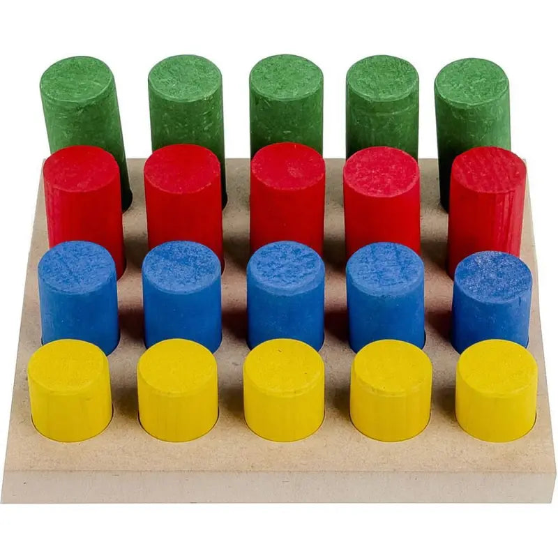 BRINQUEDO PEDAGOGICO MADEIRA PINOS DE ENCAIXE 20PCS CARLU