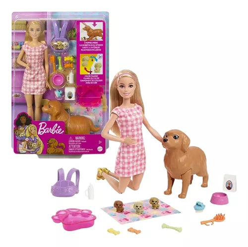 HCK75 BARBIE CACHORRINHOS RECEM NASCIDOS LOIRA