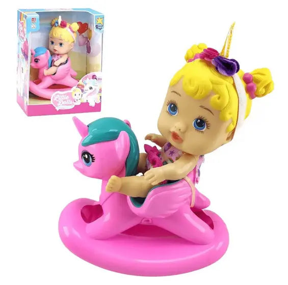 8043 BONECA LITTLE DOLLS BALANCINHO UNICORNIO