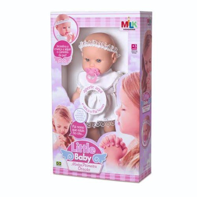 BRINQ. BONECA LITTLE BABY PRIMEIRA ORACAO MILK(E)