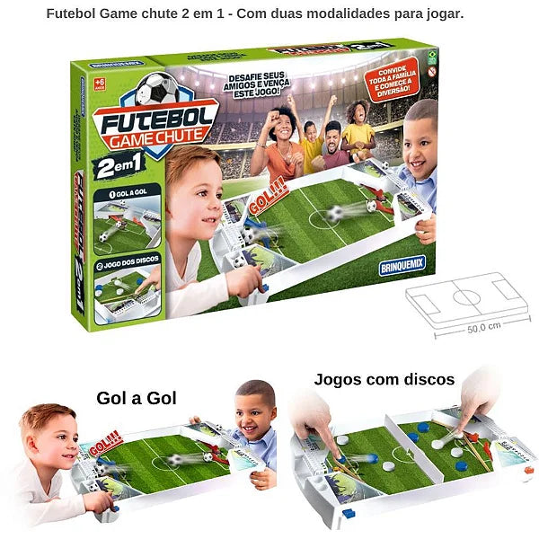 FUTEBOL BOTAO FUTEBOL GAME CHUTE 2EM1 - BRINQUEMIX