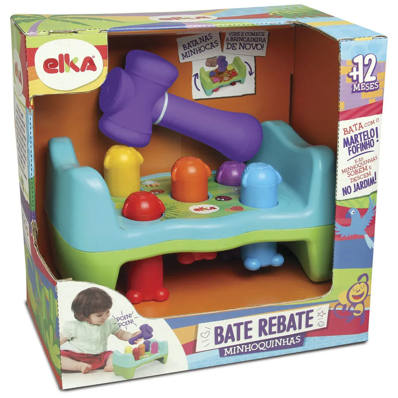 BRINQUEDO PARA BEBE BATE REBATE MINHOQUINHAS  - ELKA