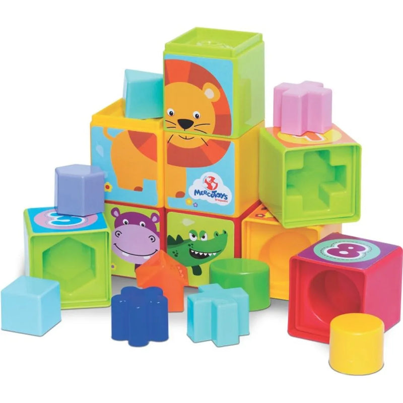 BRINQUEDO EDUCATIVO CUBINHOS 5 EM 1 407 - MERCO TOYS