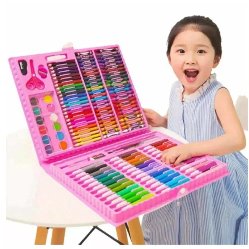 KIT COMPLETO ESTOJO PINTURA INFANTIL C/ 150 PÇS