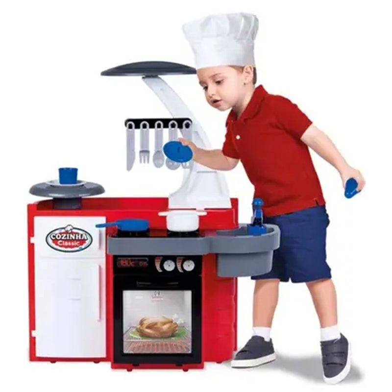 Cozinha Infantil Classic Kit C/ Fogo Pia Geladeira Cotiplas.