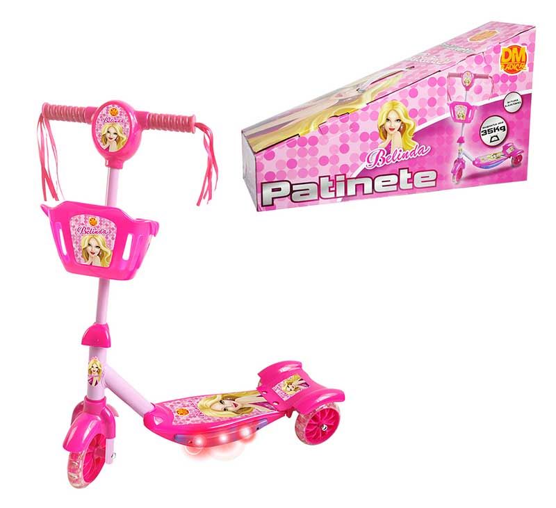 BRINQ. PATINETE CORRIDA DIVERTIDA DM CESTO ROSA(E)