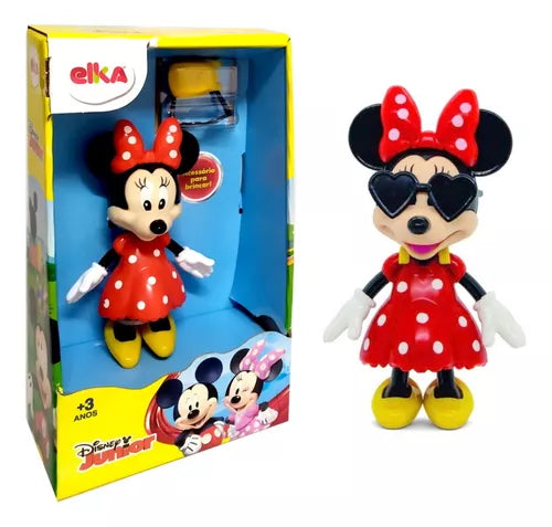 BONECO E PERSONAGEM MINNIE 13CM C/ACESSORIOS - ELKA