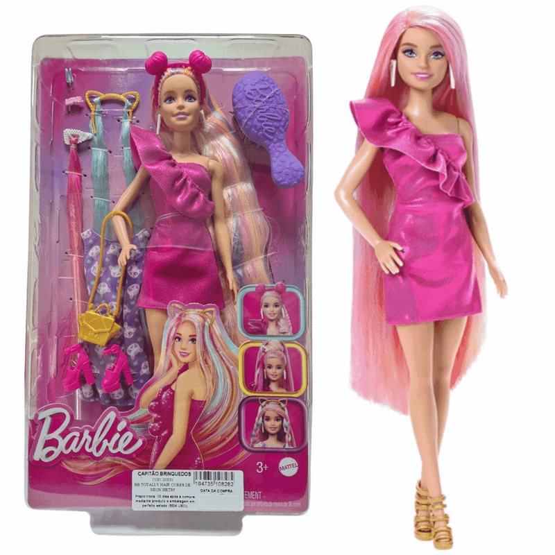 HKT95 BARBIE TOTALLY HAIR CORES DE NEON SORTIMENTO